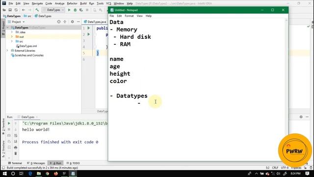 #5 JAVA | DataTypes | Their Memory Size on RAM | Basic JAVA | Programming with Rana Waqas смотреть онлайн
