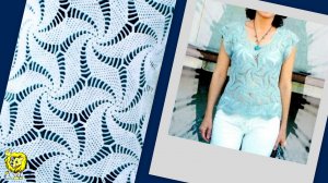 Узор крючком "ВЕРТУШКИ" или "МЕЛЬНИЦЫ" для летней кофточки