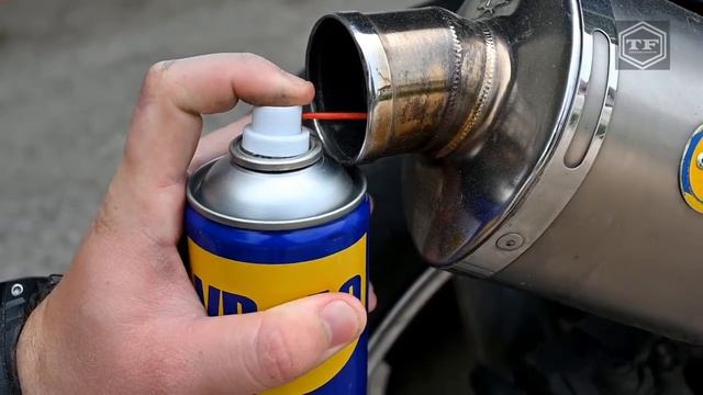 WD-40 в глушитель мотоцикла смотреть онлайн