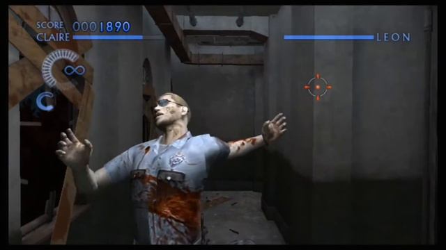 Resident Evil The Darkside Chronicles - Self-defence attacks and partner saves & Outfit showcase смотреть онлайн