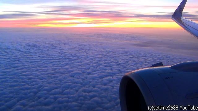 Sunrise with Amazing Moon View. Airbus A320-200. Milan - Frankfurt Flight LH259 смотреть онлайн