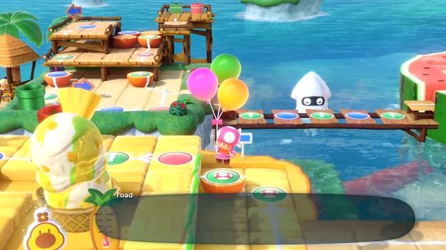 Super Mario Party FULL GAME Megafruit Paradise (10 Turns) Yoshi vs Mario vs Peach vs Bowser Jr смотреть онлайн