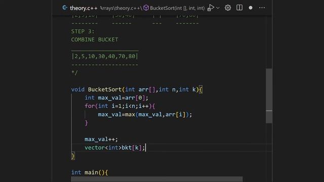 BUCKET SORT ALGORITHM USING C++ смотреть онлайн