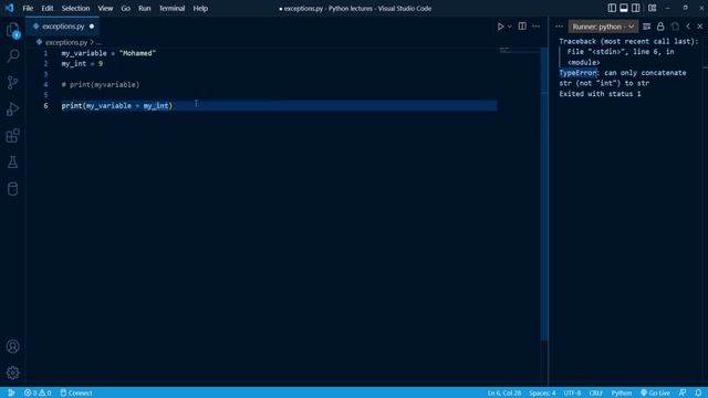 16- الExceptions في البايثون смотреть онлайн