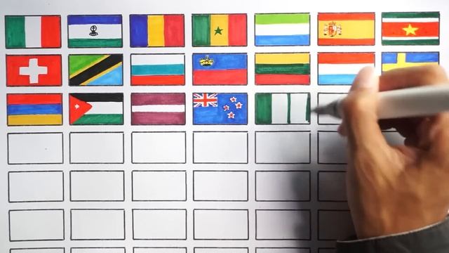 Drawing 41 National Flags | Whare are you From guys? #PART 2 смотреть онлайн