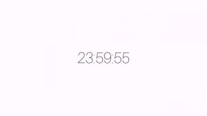 отсчёт времени с 23:59 / таймер с секундами для дня рождения / время / фон / фоновое видео с часами