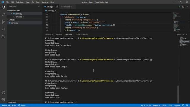 Jarvis in Python смотреть онлайн