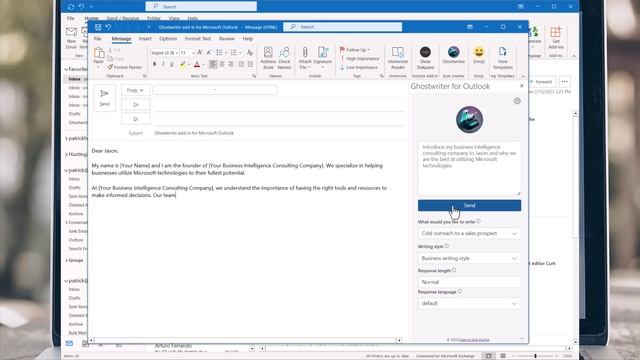 Unlock the Power of AI with Ghostwriter ChatGPT add-in for Microsoft Outlook!" смотреть онлайн