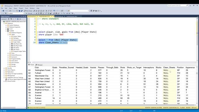 7- SQL Server for Beginners بالعربي. Where Statement part 2 (Like, Null, Not Null, In, Between) смотреть онлайн