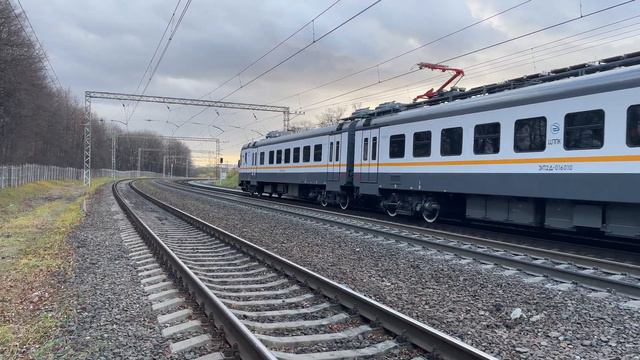 Обкатка нового ЭП2Д-0160 по маршрутам МЦД (D2). Курское направление смотреть онлайн