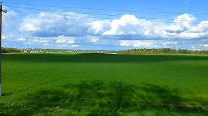 Футаж Луга и поля под голубым небом. Футажи для видеомонтажа. Зеленые Поля, Зеленые Луга Видеофутаж