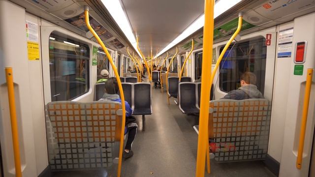 Norway, Oslo, metro ride from Nydalen to Ullevål, 1X escalator, 1X elevator смотреть онлайн