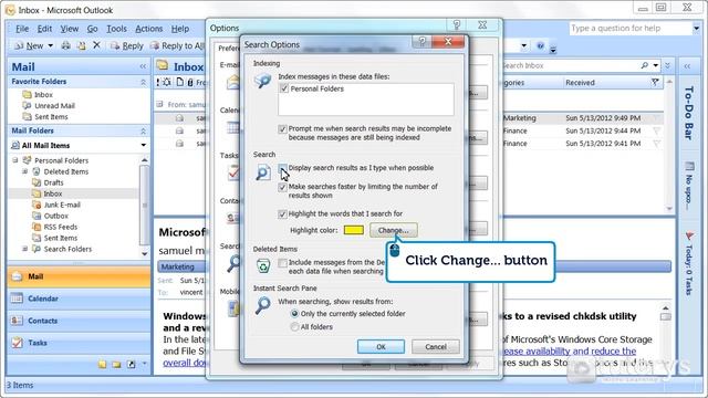 How to configure search function with Outlook 2007? смотреть онлайн