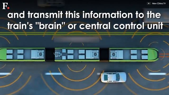 China unveils world's first 'trackless' train смотреть онлайн