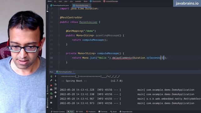 34 Creating a reactive Spring Boot app (Reactive programming with Java - full course) смотреть онлайн