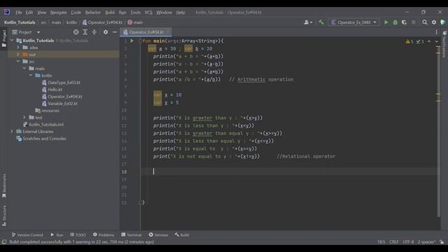 Kotlin Tutorial 05 || Operators in Kotlin || part 2 || Operator in programming смотреть онлайн