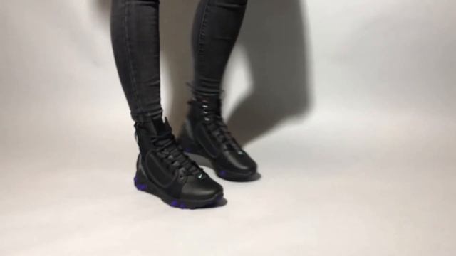 Nike React Ianga The 10th Black Purple AV5555-002 on feet смотреть онлайн