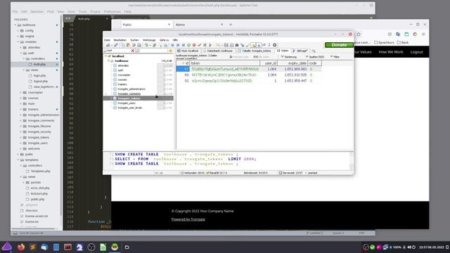 Web Project Part XI-3 - Usage of Token System of Trongate PHP also for Trainers and some cosmetics смотреть онлайн