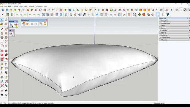 Creating a pillow with Clothworks Plugin in Sketchup смотреть онлайн