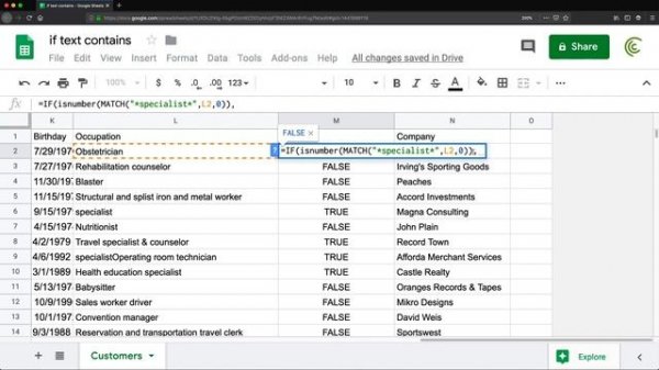If Text Contains Word - Excel & Google Sheets
