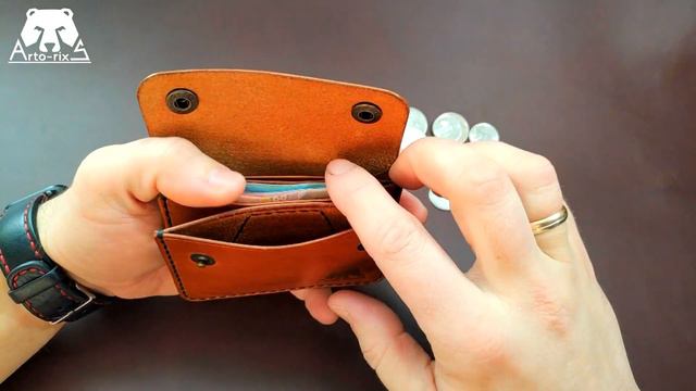 Компактный кошелек из кожи на лето. смотреть онлайн