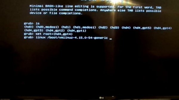 Рабочий способ ручной загрузки GRUB