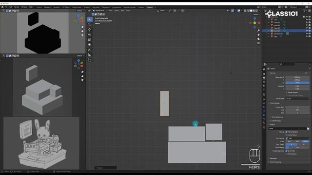 11. Blocking Out the Scene in Blender смотреть онлайн