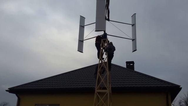 Монтаж ветрогенератора Циклон 1500 смотреть онлайн