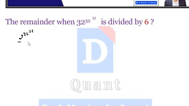 What Is The Remainder When 32^32^32 Divided By 7 ? D QUANT смотреть онлайн