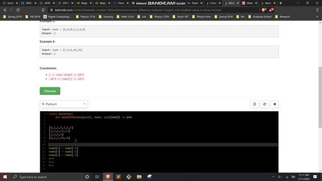 Minimum Difference Between Largest and Smallest Value in Three Moves [Python] [LC 1509] смотреть онлайн