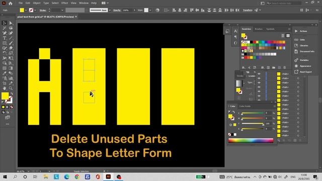 How To Create Pixel Text From Grid In Illustrator | Typography Design | Font Design | Pixel Font смотреть онлайн