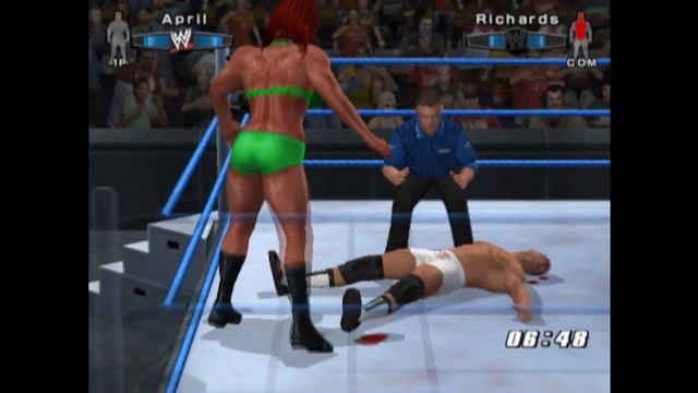 Giantess April Hunter Vs Stevie Richards