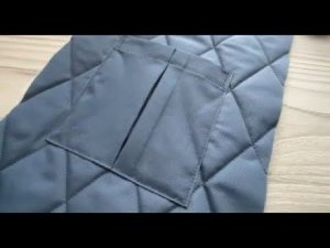 Накладной карман на стёганом жилете, смотрится необычно, а шить очень просто!