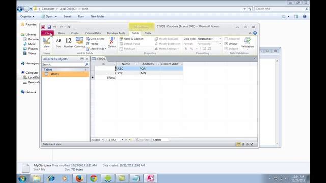 MS Access DataBase And Java Connection смотреть онлайн