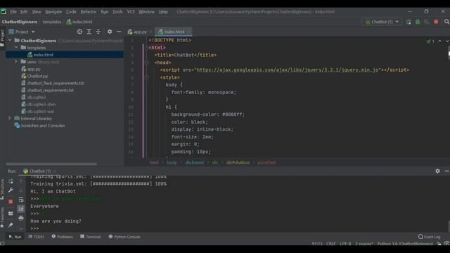 AI Chatbot in Web application | Embed ChatBot in Flask Application | Python Chatbot Tutorial смотреть онлайн