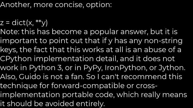 How do I merge two dictionaries in a single expression?(5solution) смотреть онлайн