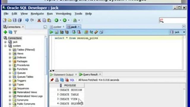 A4 Oracle SQL Tutorial Data Control Language System Privileges Hands On YouTube смотреть онлайн