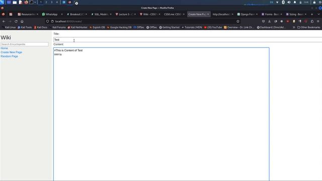 CS50W Wiki Project Demonstration Video смотреть онлайн