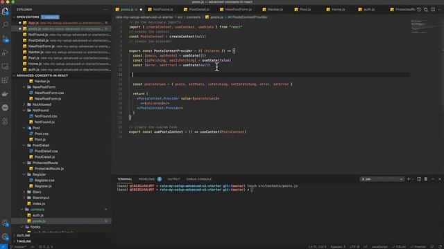 Advanced Concepts in React Part 11 - Add Posts Context to App смотреть онлайн