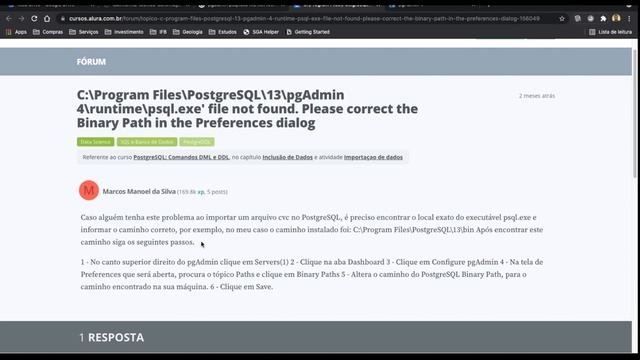 pdAdmin - erro ao Importar/Exportar смотреть онлайн