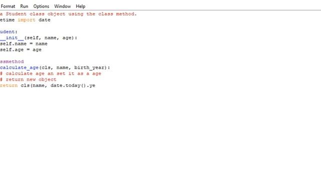 Python program to class method and static method. смотреть онлайн