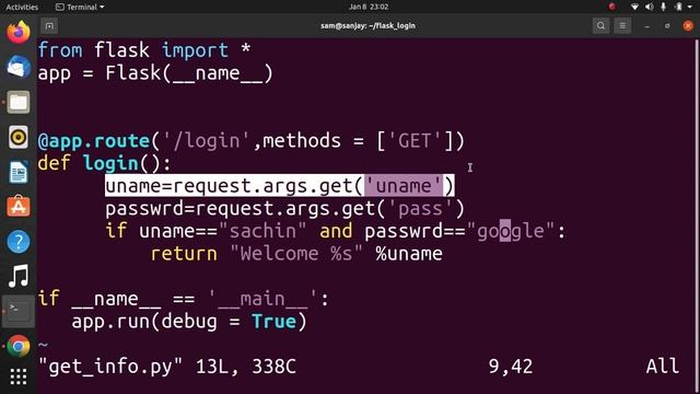 Flask Login tutorial using Python смотреть онлайн