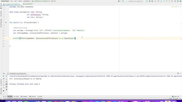 Kotlin Fundamentals - 34, De-structuring with Lambdas | first | second смотреть онлайн