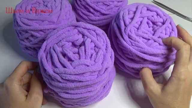 Плюшевая пряжа с Aliexpress. Обзор. Plush yarn. Review. смотреть онлайн