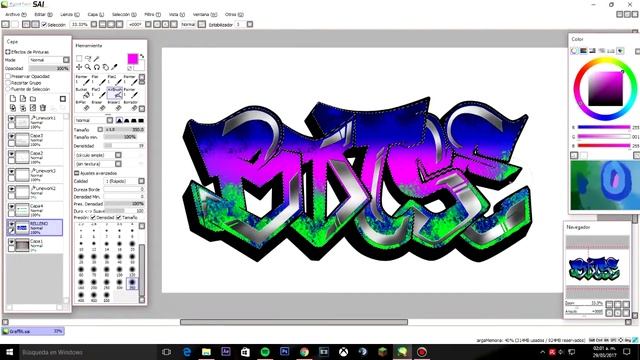 Graffiti Digital | Paint Tool SAI & Photoshop смотреть онлайн