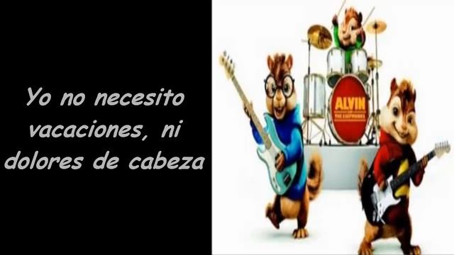 Alvin y las Ardillas cantando _Vacaciones _de Wisin + letra (Reggaeton 2016) смотреть онлайн
