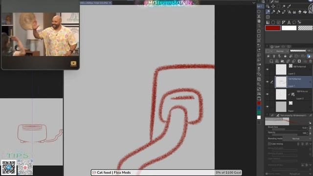 Making funny drawings | Clip Studio Paint | Talking | Watching: game shows смотреть онлайн