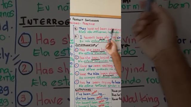 Present Perfect Continuous - Exercises - Practice - Aula 44 смотреть онлайн