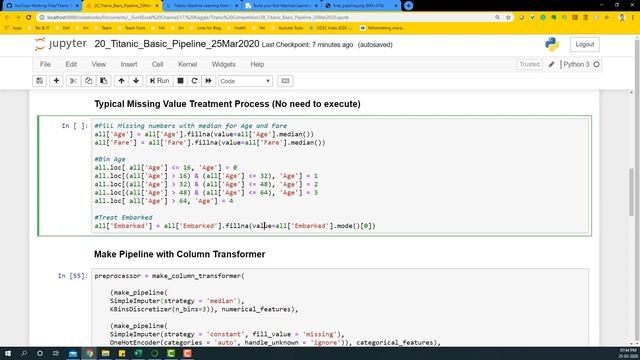 Solution using make_pipeline & make_column_transformer| [Kaggle] Titanic Solution using Python #19 смотреть онлайн