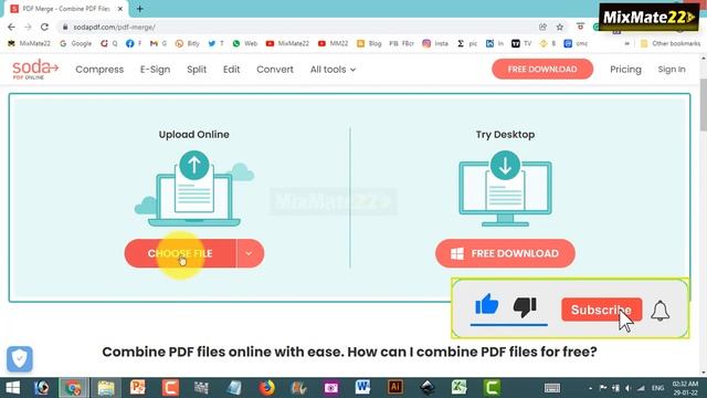 How to merge PDF files online | Add multiple PDF files into a single document | Sodapdf | mixmate22 смотреть онлайн